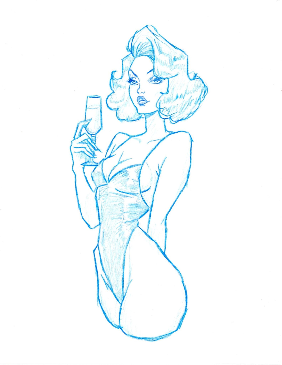 Bubbly Sketch - Scott Rohlfs Art