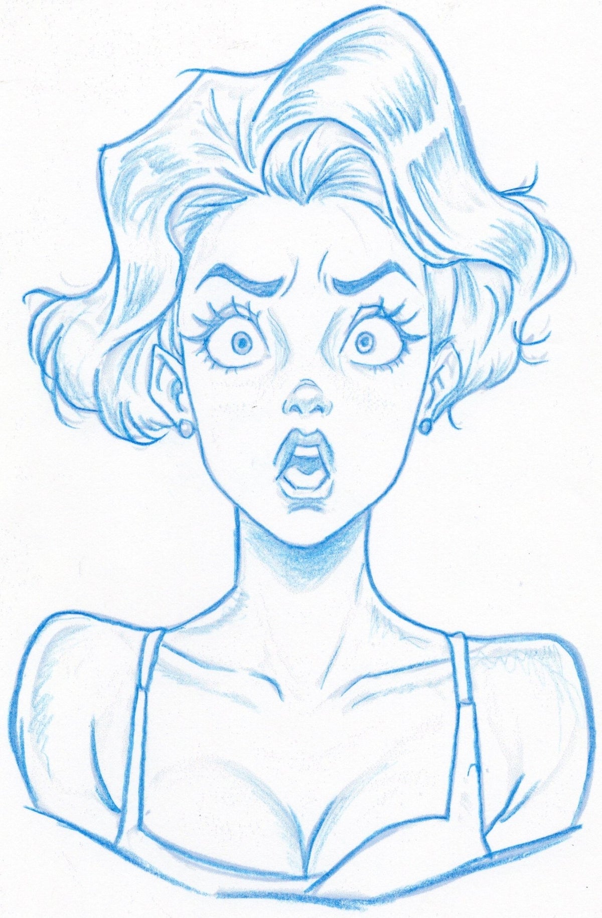 Surprised Sketch - Scott Rohlfs Art