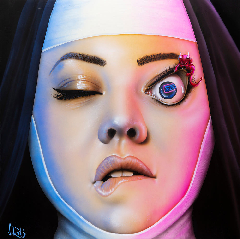 figurative portrait art of a nun by Scott Rohlfs