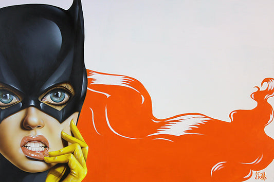 figurative portrait art of bat girl by Scott Rohlfs