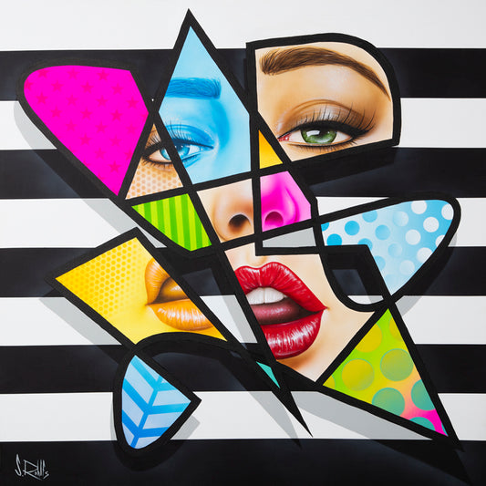 abstract pop art of a woman by Scott Rohlfs