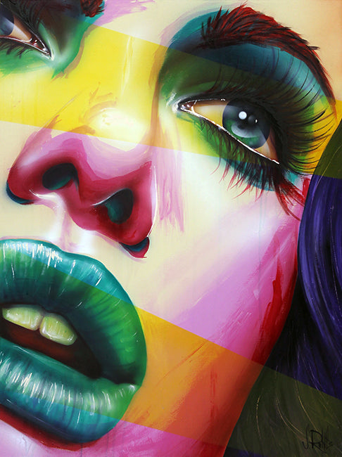 pop art portrait art of a woman by Scott Rohlfs