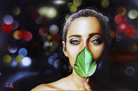 figurative portrait art of a woman by Scott Rohlfs