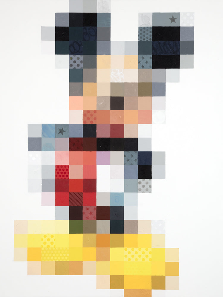 abstract pop art portrait art of mickey mouse by Scott Rohlfs