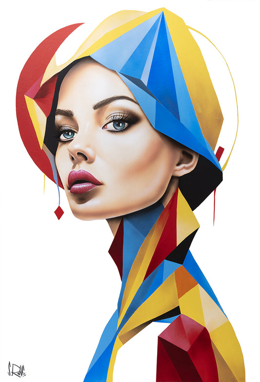 abstract figurative portrait art of a woman by Scott Rohlfs