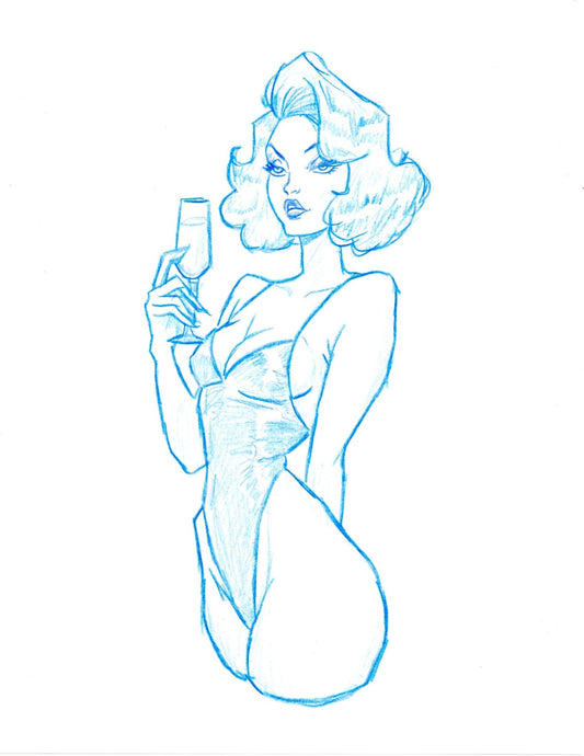 Bubbly Sketch - Scott Rohlfs Art