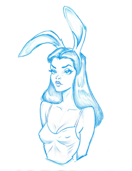 Bunny Ears Sketch - Scott Rohlfs Art