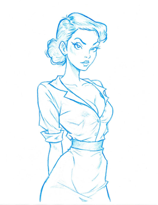 Secretary 2 Sketch - Scott Rohlfs Art
